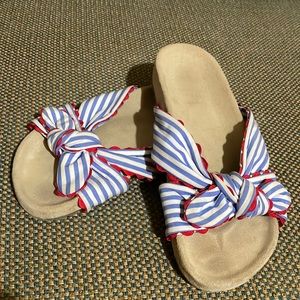 Darling gently used crewcuts red, white, and blue slides size Kids 1